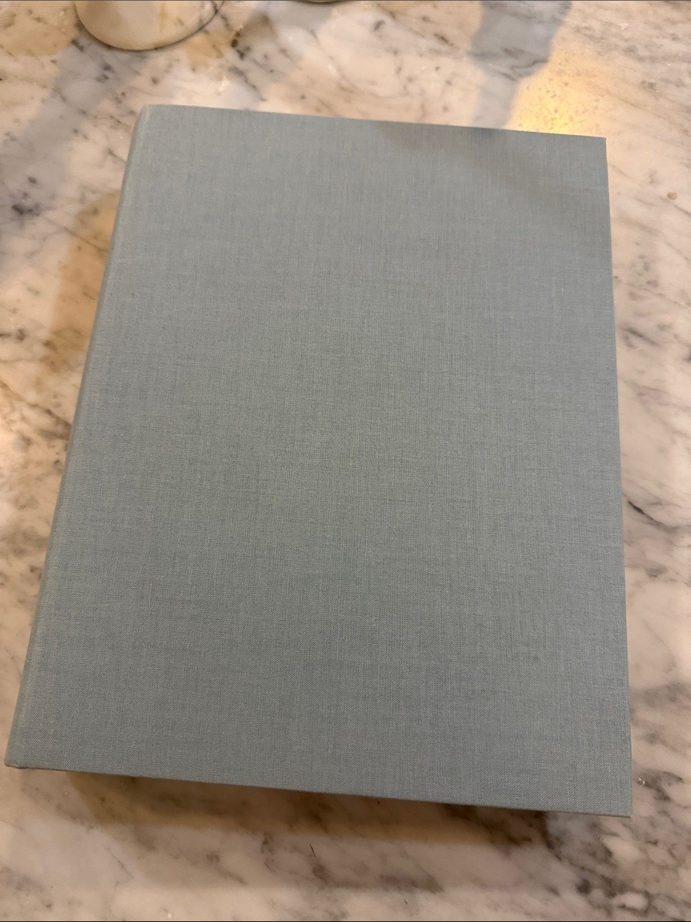 Light Blue Linen Hardcover Scrapbook/Photoamalbum - Home Office